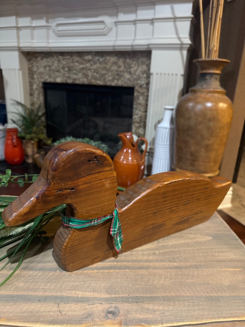 Vintage Wooden Duck 18”Long x 7” Tall.